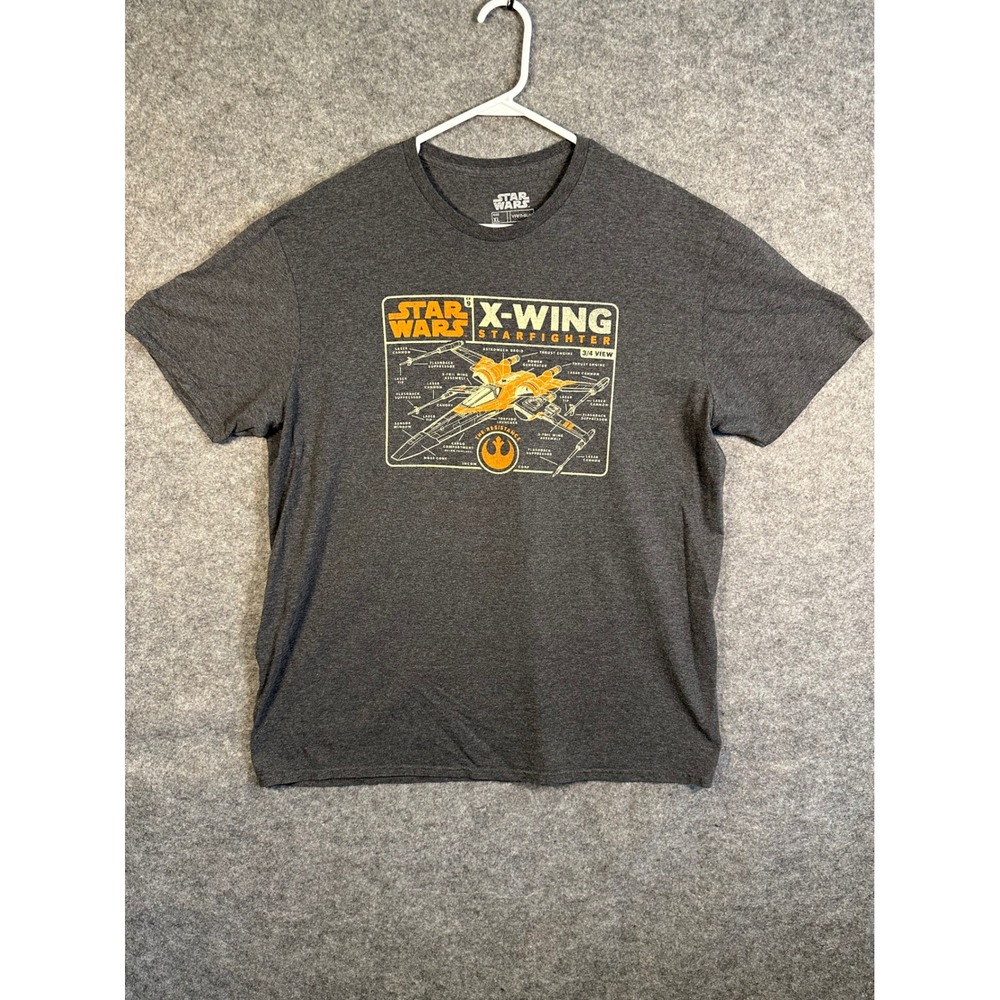 Star Wars Fifth Sun X-Wing Starfighter Graphic T-Shirt Mens XL Charcoal Heather - Picture 1 of 7